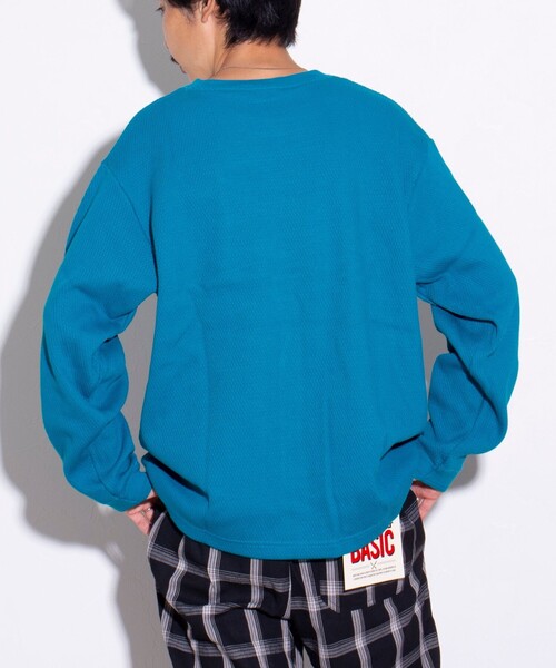 GLOSTER（グロスター）の「【GLOSTER/グロスター】ハニカムヘビーサーマルプルオーバー（Tシャツ/カットソー・メンズ・アイボリー/ミント/ブラック/グレー・L/M/S）」の10枚目の写真