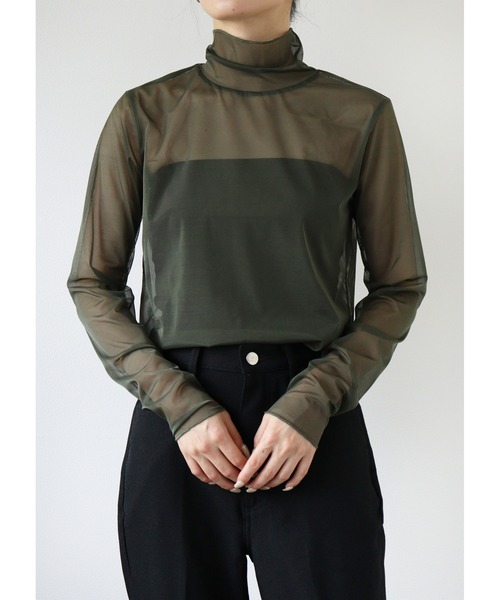 ooju(オージュ)の「【ooju】チュールトップス(レディース)(Tシャツ/カットソー・レディース・ネイビー/カーキ/ブラック・FREE)」の13枚目の写真