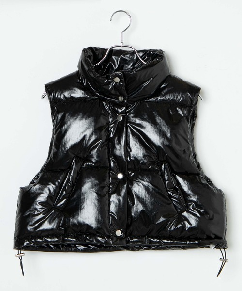 WEGO（ウィゴー）の「WEGO/シャイニーショートパデッドベスト（ダウンベスト・レディース・ブラック/シルバー・FREE）」の13枚目の写真