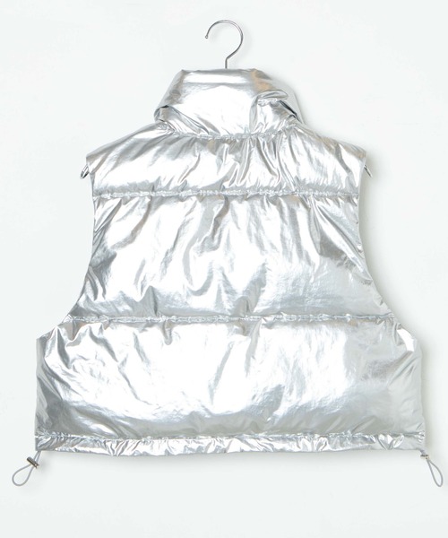 WEGO（ウィゴー）の「WEGO/シャイニーショートパデッドベスト（ダウンベスト・レディース・ブラック/シルバー・FREE）」の19枚目の写真