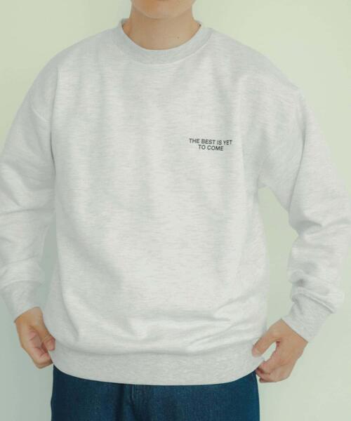 ITEMS URBANRESEARCH（アイテムズ アーバンリサーチ）の「ワンポイントロゴクルーネックスウェットプルオーバー（スウェット・メンズ・グレー系その他/グリーン/オートミール/ブラック・LARGE/MEDIUM）」の5枚目の写真