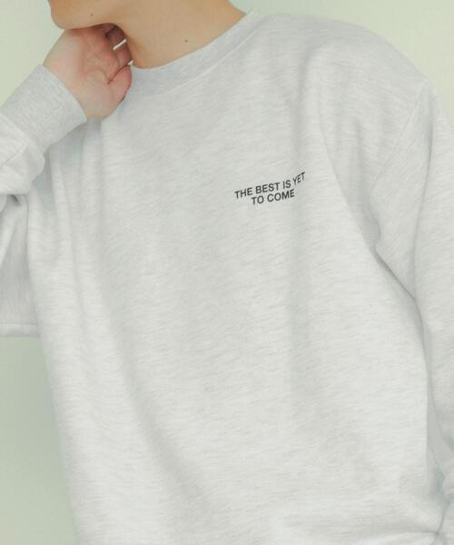 ITEMS URBANRESEARCH（アイテムズ アーバンリサーチ）の「ワンポイントロゴクルーネックスウェットプルオーバー（スウェット・メンズ・グレー系その他/グリーン/オートミール/ブラック・LARGE/MEDIUM）」の6枚目の写真