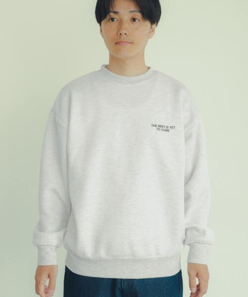 ITEMS URBANRESEARCH（アイテムズ アーバンリサーチ）の「ワンポイントロゴクルーネックスウェットプルオーバー（スウェット・メンズ・グレー系その他/グリーン/オートミール/ブラック・LARGE/MEDIUM）」の11枚目の写真