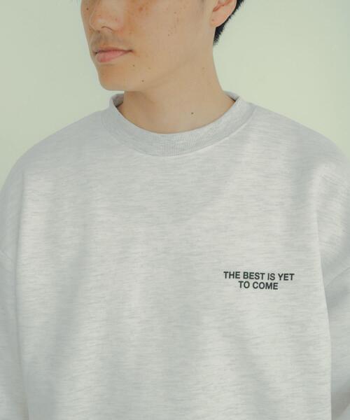 ITEMS URBANRESEARCH（アイテムズ アーバンリサーチ）の「ワンポイントロゴクルーネックスウェットプルオーバー（スウェット・メンズ・グレー系その他/グリーン/オートミール/ブラック・LARGE/MEDIUM）」の14枚目の写真