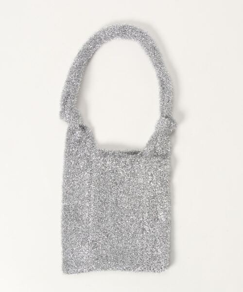 PAGEBOY(ページボーイ)の「シャイニーニットトート(トートバッグ・レディース・オフホワイト/シルバー/ブラック・FREE)」の4枚目の写真