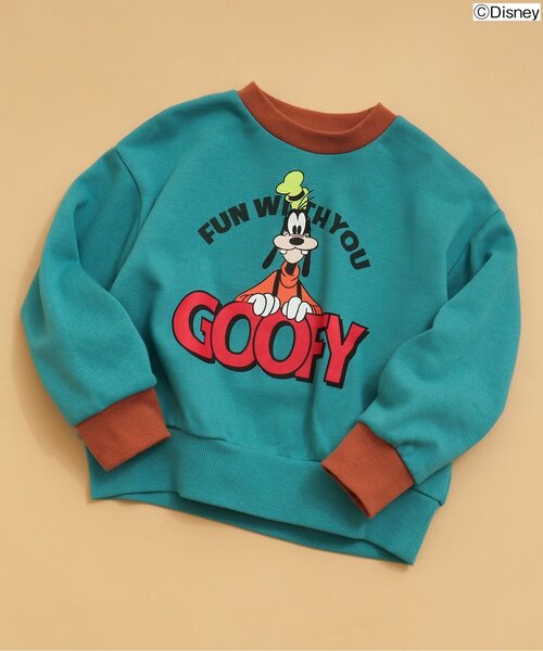 Disney（ディズニー）の「WEB限定ディズニーキャラクタートレーナー（スウェット・キッズ・ターコイズブルー/パープル/グリーン/レッド/イエロー/チャコール・80/120/100/110/90/130/140）」の4枚目の写真