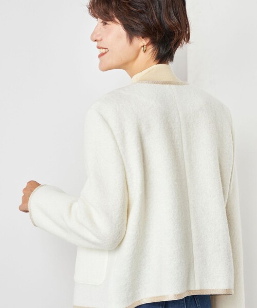 NOLLEY’S Sophi ブークレーカーデジャケット ノーカラージャケット NOLLEY'S Sophi(ノーリーズソフィ)の「ブークレーカーデ