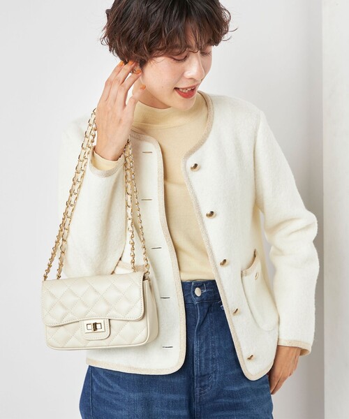 NOLLEY’S Sophi ブークレーカーデジャケット ノーカラージャケット NOLLEY'S Sophi(ノーリーズソフィ)の「ブークレーカーデ