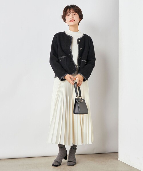 NOLLEY’S Sophi ブークレーカーデジャケット ノーカラージャケット NOLLEY'S Sophi（ノーリーズソフィ）の「ブークレーカーデ