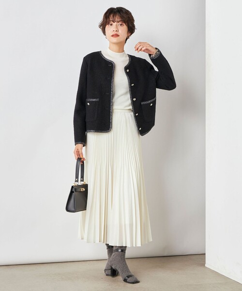 NOLLEY’S Sophi ブークレーカーデジャケット ノーカラージャケット NOLLEY'S Sophi(ノーリーズソフィ)の「ブークレーカーデ