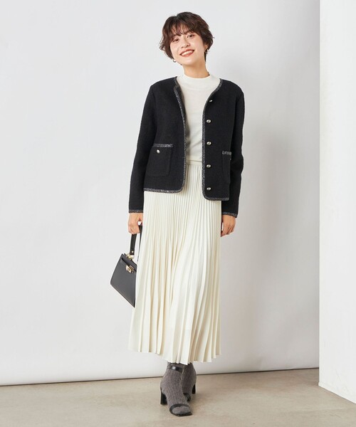 NOLLEY’S Sophi ブークレーカーデジャケット ノーカラージャケット NOLLEY'S Sophi(ノーリーズソフィ)の「ブークレーカーデ