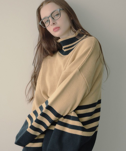 saloon（サルーン）の「SALOON(サルーン)/アソートタートルゆるニット【洗濯機洗い可】（ニット/セーター・レディース・ブラック/オフホワイト/グレー系その他/イエロー/ネイビー系/ベージュ系その他/ブラック系その他/ブルー/グリーン・FREE）」の8枚目の写真