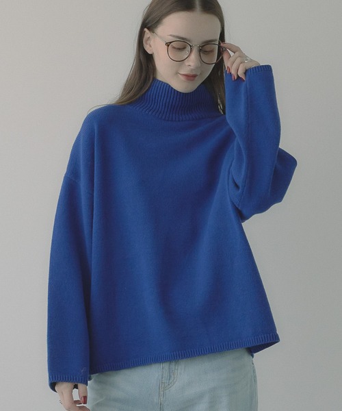 saloon（サルーン）の「SALOON(サルーン)/アソートタートルゆるニット【洗濯機洗い可】（ニット/セーター・レディース・ブラック/オフホワイト/グレー系その他/イエロー/ネイビー系/ベージュ系その他/ブラック系その他/ブルー/グリーン・FREE）」の7枚目の写真