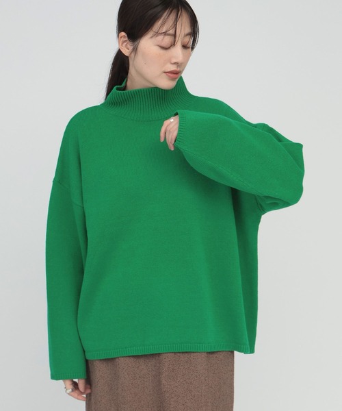 saloon（サルーン）の「SALOON(サルーン)/アソートタートルゆるニット【洗濯機洗い可】（ニット/セーター・レディース・ブラック/オフホワイト/グレー系その他/イエロー/ネイビー系/ベージュ系その他/ブラック系その他/ブルー/グリーン・FREE）」の14枚目の写真