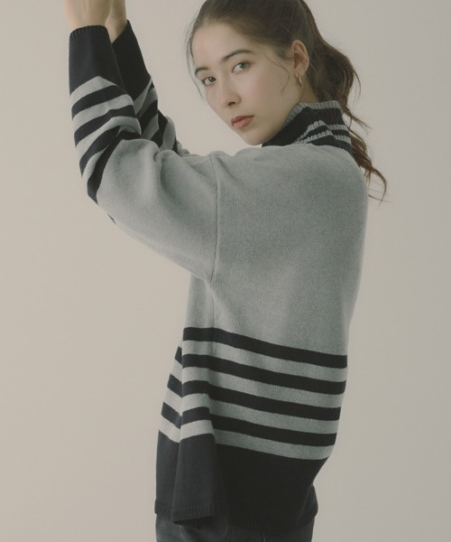 saloon（サルーン）の「SALOON(サルーン)/アソートタートルゆるニット【洗濯機洗い可】（ニット/セーター・レディース・ブラック/オフホワイト/グレー系その他/イエロー/ネイビー系/ベージュ系その他/ブラック系その他/ブルー/グリーン・FREE）」の17枚目の写真