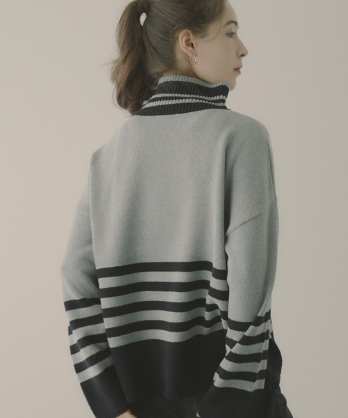 saloon（サルーン）の「SALOON(サルーン)/アソートタートルゆるニット【洗濯機洗い可】（ニット/セーター・レディース・ブラック/オフホワイト/グレー系その他/イエロー/ネイビー系/ベージュ系その他/ブラック系その他/ブルー/グリーン・FREE）」の18枚目の写真