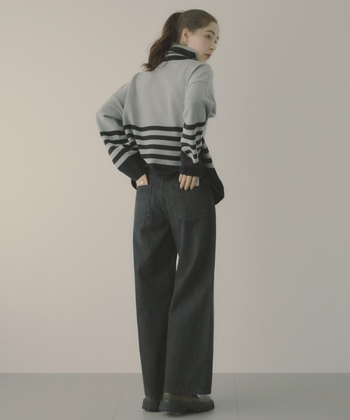 saloon（サルーン）の「SALOON(サルーン)/アソートタートルゆるニット【洗濯機洗い可】（ニット/セーター・レディース・ブラック/オフホワイト/グレー系その他/イエロー/ネイビー系/ベージュ系その他/ブラック系その他/ブルー/グリーン・FREE）」の21枚目の写真