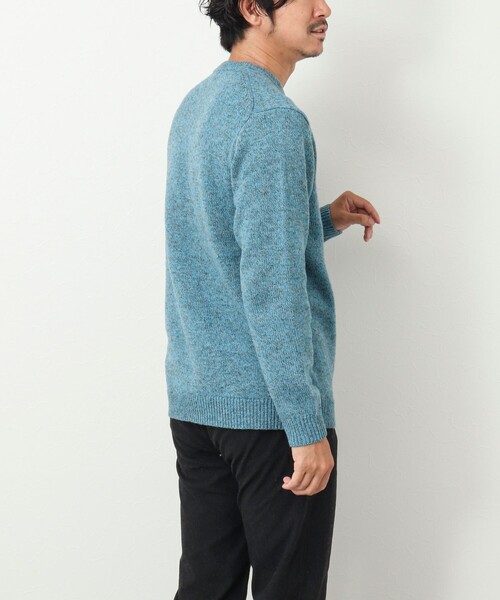 NOLLEY'S goodman（ノーリーズグッドマン）の「クジラインターシャ クルーネックニット（ニット/セーター・メンズ・ネイビー/グレー/イエロー/ブルー/グレー系その他/ブルー系その他・S/M/L）」の13枚目の写真
