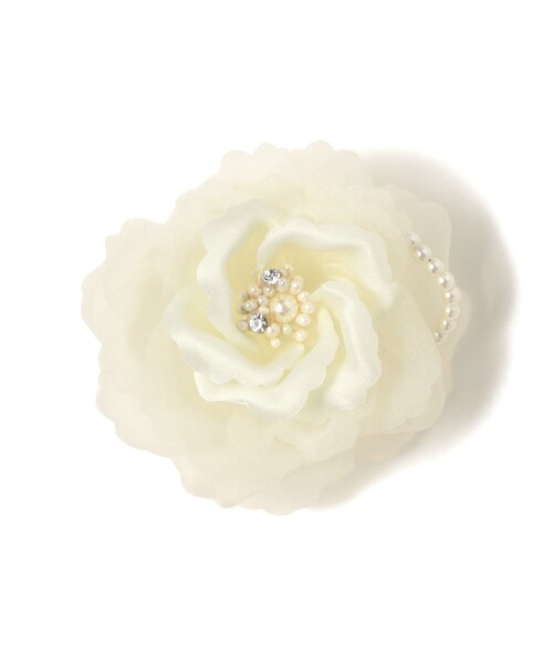 B:MING by BEAMS（ビーミングバイビームス）の「【セレモニー・フォーマル】コンビ フラワー コサージュ（ブローチ/コサージュ・レディース・グレー/ホワイト・ONE SIZE）」の5枚目の写真