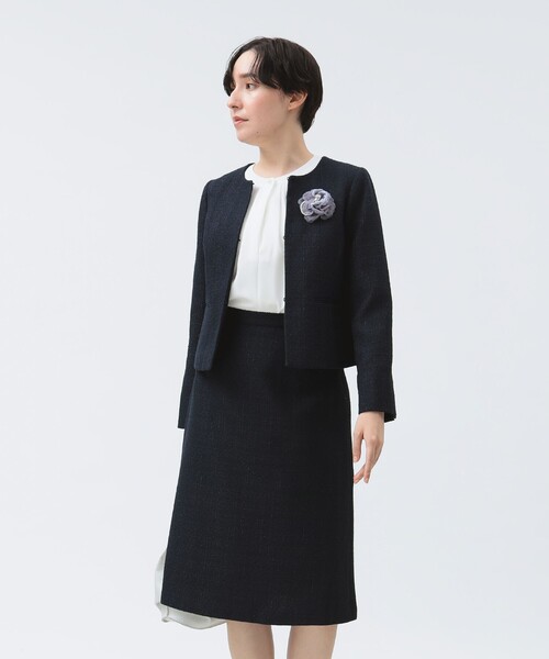 B:MING by BEAMS（ビーミングバイビームス）の「【セレモニー・フォーマル】コンビ フラワー コサージュ（ブローチ/コサージュ・レディース・グレー/ホワイト・ONE SIZE）」の8枚目の写真