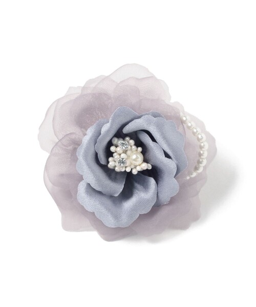 B:MING by BEAMS（ビーミングバイビームス）の「【セレモニー・フォーマル】コンビ フラワー コサージュ（ブローチ/コサージュ・レディース・グレー/ホワイト・ONE SIZE）」の9枚目の写真