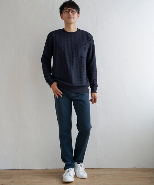 ikka(イッカ)の「【おっさんずラブ着用商品】ふくれジャカードクルーネックプルオーバー(スウェット・メンズ・ホワイト/ネイビー/ブルー・S/M/L/XL)」の14枚目の写真