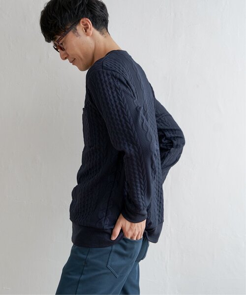 ikka(イッカ)の「【おっさんずラブ着用商品】ふくれジャカードクルーネックプルオーバー(スウェット・メンズ・ホワイト/ネイビー/ブルー・S/M/L/XL)」の19枚目の写真
