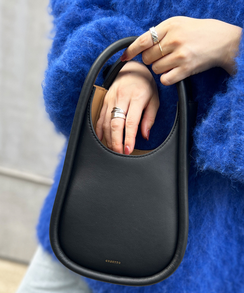 Rouge vif（ルージュヴィフ）の「【ORSETTO/オルセット】NOCEレザーハンドバッグ（ハンドバッグ・レディース・ブラック/アイボリー・フリー）」の6枚目の写真