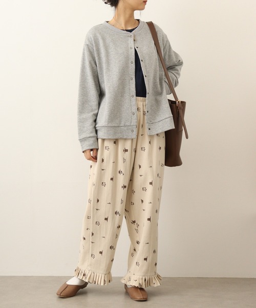 Emago(イマゴ)の「EMAGO 袖リブ切替えロングスリーブ(Tシャツ/カットソー・レディース・アイボリー/グリーン/ネイビー/杢グレー・FREE)」の21枚目の写真