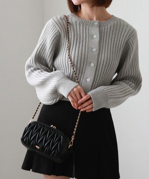 archives(アルシーヴ)の「ウェーブキルトスクエアショルダー(ショルダーバッグ・レディース・ブラック/アイボリー/グレー・FREE)」の14枚目の写真