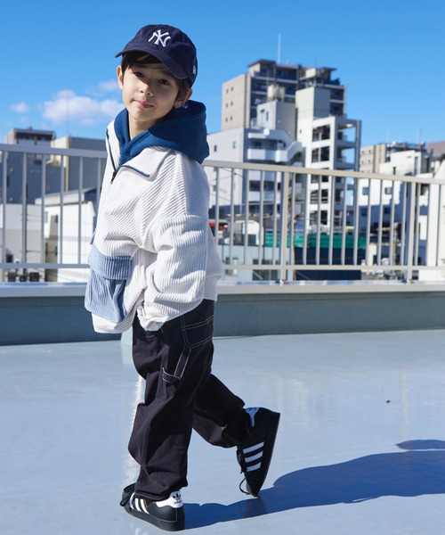 PAIRMANON STREET（ペアマノンストリート）の「【PAIRMANON STREET】コーデュロイ ダブルポケット スタンドネック ブルゾン（ブルゾン・キッズ・ブラック/オリーブ/オフホワイト/レッド・110/130/140/150/120/90/100）」の8枚目の写真