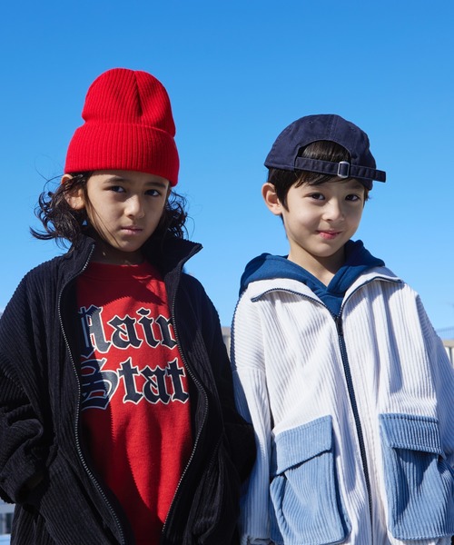 PAIRMANON STREET（ペアマノンストリート）の「【PAIRMANON STREET】コーデュロイ ダブルポケット スタンドネック ブルゾン（ブルゾン・キッズ・ブラック/オリーブ/オフホワイト/レッド・110/130/140/150/120/90/100）」の9枚目の写真