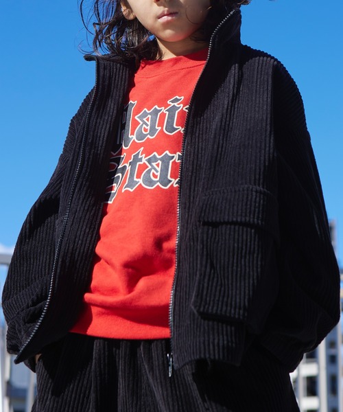 PAIRMANON STREET（ペアマノンストリート）の「【PAIRMANON STREET】コーデュロイ ダブルポケット スタンドネック ブルゾン（ブルゾン・キッズ・ブラック/オリーブ/オフホワイト/レッド・110/130/140/150/120/90/100）」の11枚目の写真