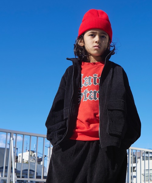 PAIRMANON STREET（ペアマノンストリート）の「【PAIRMANON STREET】コーデュロイ ダブルポケット スタンドネック ブルゾン（ブルゾン・キッズ・ブラック/オリーブ/オフホワイト/レッド・110/130/140/150/120/90/100）」の12枚目の写真