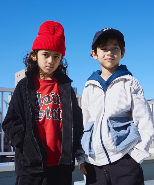 PAIRMANON STREET（ペアマノンストリート）の「【PAIRMANON STREET】コーデュロイ ダブルポケット スタンドネック ブルゾン（ブルゾン・キッズ・ブラック/オリーブ/オフホワイト/レッド・110/130/140/150/120/90/100）」の13枚目の写真