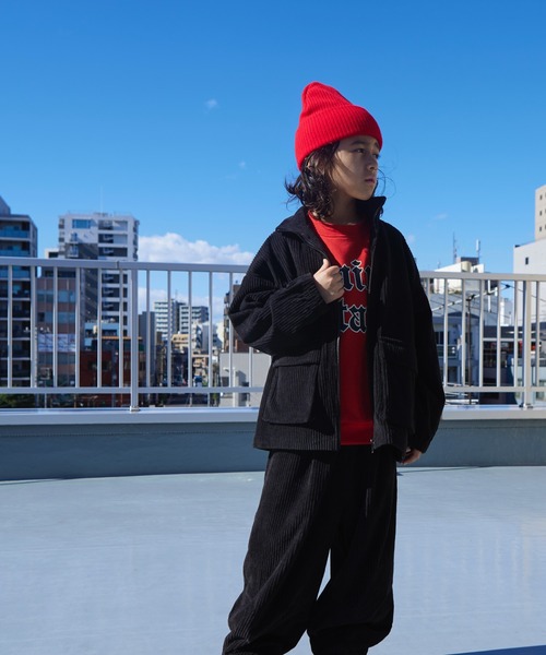 PAIRMANON STREET（ペアマノンストリート）の「【PAIRMANON STREET】コーデュロイ ダブルポケット スタンドネック ブルゾン（ブルゾン・キッズ・ブラック/オリーブ/オフホワイト/レッド・110/130/140/150/120/90/100）」の15枚目の写真