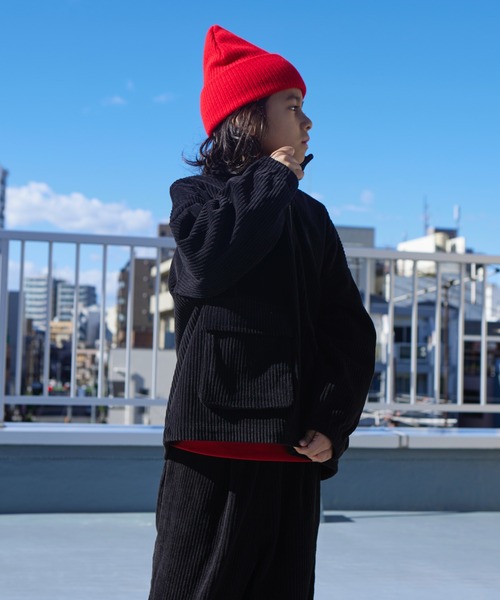 PAIRMANON STREET（ペアマノンストリート）の「【PAIRMANON STREET】コーデュロイ ダブルポケット スタンドネック ブルゾン（ブルゾン・キッズ・ブラック/オリーブ/オフホワイト/レッド・110/130/140/150/120/90/100）」の16枚目の写真