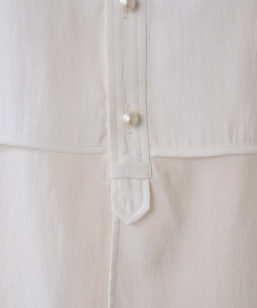 BEARDSLEY（ビアズリー）の「《LIVETART》袖ボリュームパフパールボタンシャツ（シャツ/ブラウス・レディース・ホワイト/ブルー・FREE）」の22枚目の写真