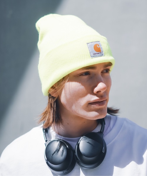 Carhartt（カーハート）の「【Carhartt/カーハート】 A18 Acrylic Watch Cap　ビーニー　ニットキャップ（ニットキャップ/ビーニー・メンズ・ブラック/ブラウン系その他2/ブラウン系その他/ライム/ヘザーグレー/オレンジ/ネイビー/ブラック系その他/チャコールグレー・FREE）」の7枚目の写真