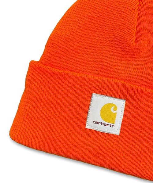 Carhartt（カーハート）の「【Carhartt/カーハート】 A18 Acrylic Watch Cap　ビーニー　ニットキャップ（ニットキャップ/ビーニー・メンズ・ブラック/ブラウン系その他2/ブラウン系その他/ライム/ヘザーグレー/オレンジ/ネイビー/ブラック系その他/チャコールグレー・FREE）」の9枚目の写真