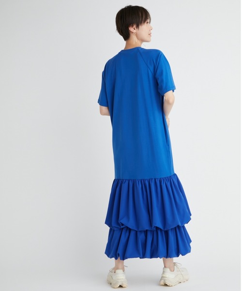 emmi(エミ)の「【emmi atelier】ドッキングTEEタフタワンピース(ワンピース・レディース・オフホワイト/ブルー/ブラック・0/1)」の6枚目の写真