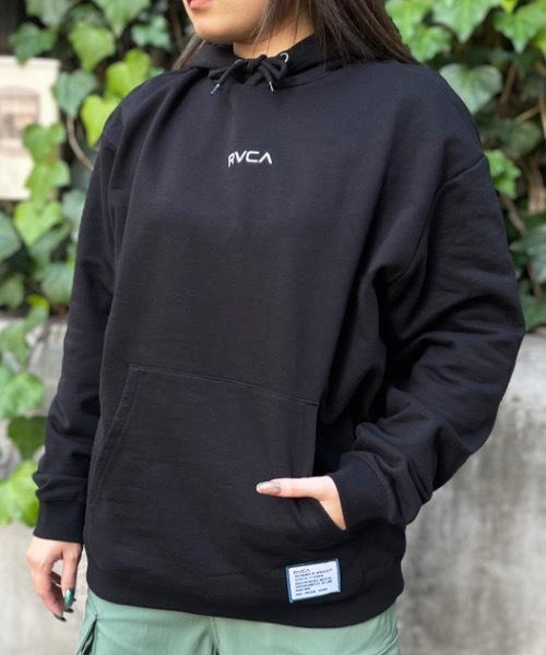 RVCA(ルーカ)の「RVCA レディース 【AZUL】 RVCA×AZUL ALL BRAND RVCA HOODIE パーカー【2023年秋冬モデル】/ルーカレディース×AZULコラボデザインバッグブランドロゴプリントオーバーサイズプルオーバーフーディ(パーカー・レディース・ブルー/ホワイト/ブラック・FREE)」の12枚目の写真