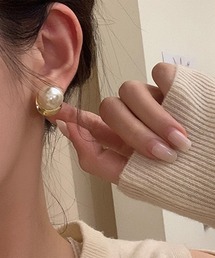 メタルパールピアス