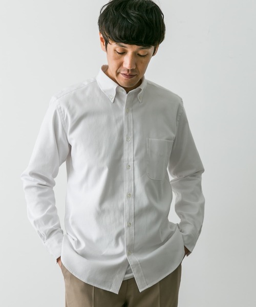 URBAN RESEARCH DOORS（アーバンリサーチドアーズ）の「『イージーケア』LIFE STYLE TAILOR　マルチスペックCLASSIC OX BDシャツ（シャツ/ブラウス・メンズ・ストライプ/チェック/ブルー/ホワイト・SMALL/MEDIUM/LARGE）」の5枚目の写真