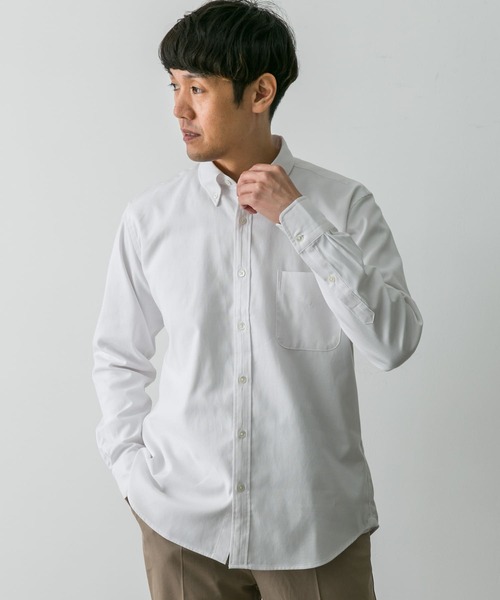 URBAN RESEARCH DOORS（アーバンリサーチドアーズ）の「『イージーケア』LIFE STYLE TAILOR　マルチスペックCLASSIC OX BDシャツ（シャツ/ブラウス・メンズ・ストライプ/チェック/ブルー/ホワイト・SMALL/MEDIUM/LARGE）」の6枚目の写真