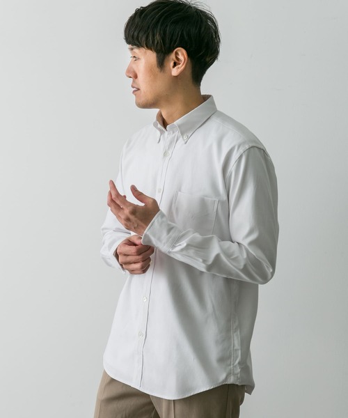 URBAN RESEARCH DOORS（アーバンリサーチドアーズ）の「『イージーケア』LIFE STYLE TAILOR　マルチスペックCLASSIC OX BDシャツ（シャツ/ブラウス・メンズ・ストライプ/チェック/ブルー/ホワイト・SMALL/MEDIUM/LARGE）」の7枚目の写真