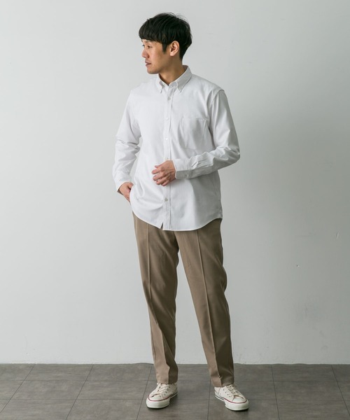 URBAN RESEARCH DOORS（アーバンリサーチドアーズ）の「『イージーケア』LIFE STYLE TAILOR　マルチスペックCLASSIC OX BDシャツ（シャツ/ブラウス・メンズ・ストライプ/チェック/ブルー/ホワイト・SMALL/MEDIUM/LARGE）」の10枚目の写真