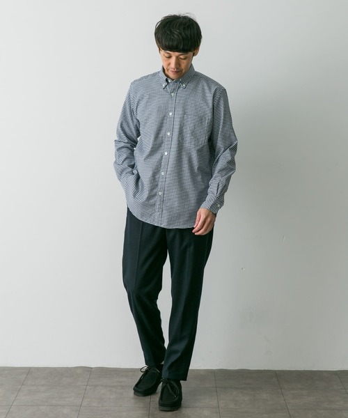 URBAN RESEARCH DOORS（アーバンリサーチドアーズ）の「『イージーケア』LIFE STYLE TAILOR　マルチスペックCLASSIC OX BDシャツ（シャツ/ブラウス・メンズ・ストライプ/チェック/ブルー/ホワイト・SMALL/MEDIUM/LARGE）」の15枚目の写真