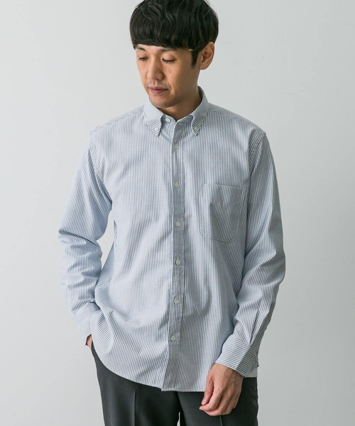 URBAN RESEARCH DOORS（アーバンリサーチドアーズ）の「『イージーケア』LIFE STYLE TAILOR　マルチスペックCLASSIC OX BDシャツ（シャツ/ブラウス・メンズ・ストライプ/チェック/ブルー/ホワイト・SMALL/MEDIUM/LARGE）」の17枚目の写真