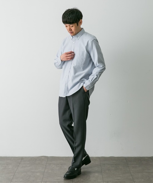 URBAN RESEARCH DOORS（アーバンリサーチドアーズ）の「『イージーケア』LIFE STYLE TAILOR　マルチスペックCLASSIC OX BDシャツ（シャツ/ブラウス・メンズ・ストライプ/チェック/ブルー/ホワイト・SMALL/MEDIUM/LARGE）」の19枚目の写真